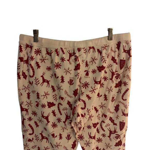 HANNA ANDERSSON Red + White Long John Unisex Christmas Pajama Set Size XXL - Picture 15 of 16